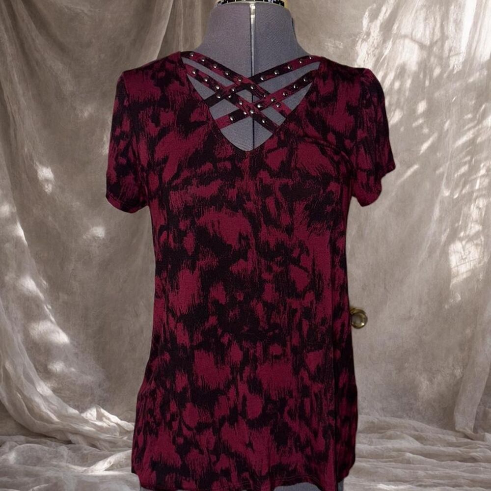 Rock-and-republic Women's Red and Burgundy Vest